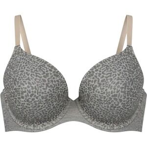 Victoria's Secret The Nakeds Bra 36C Lined Perfect Coverage Siliver Animal Print